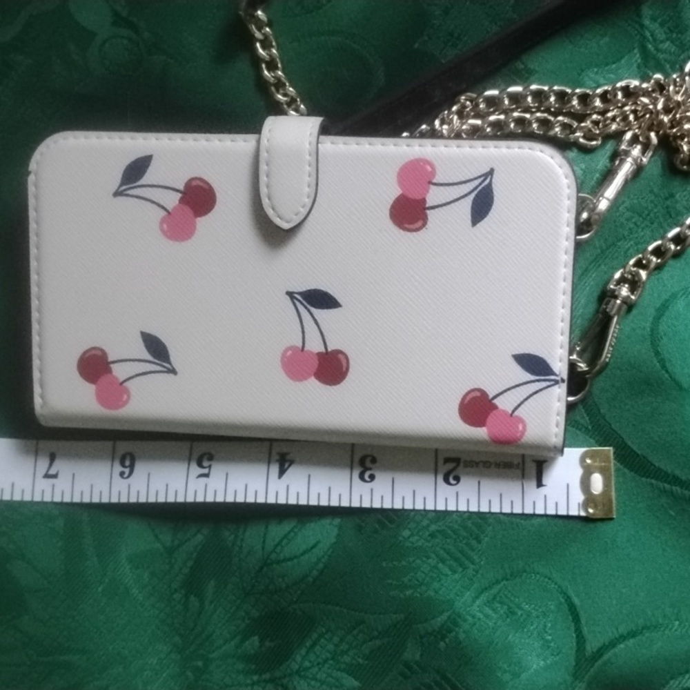 Kate Spade White Cherry Phone Case with Chain - Picture 10 of 11